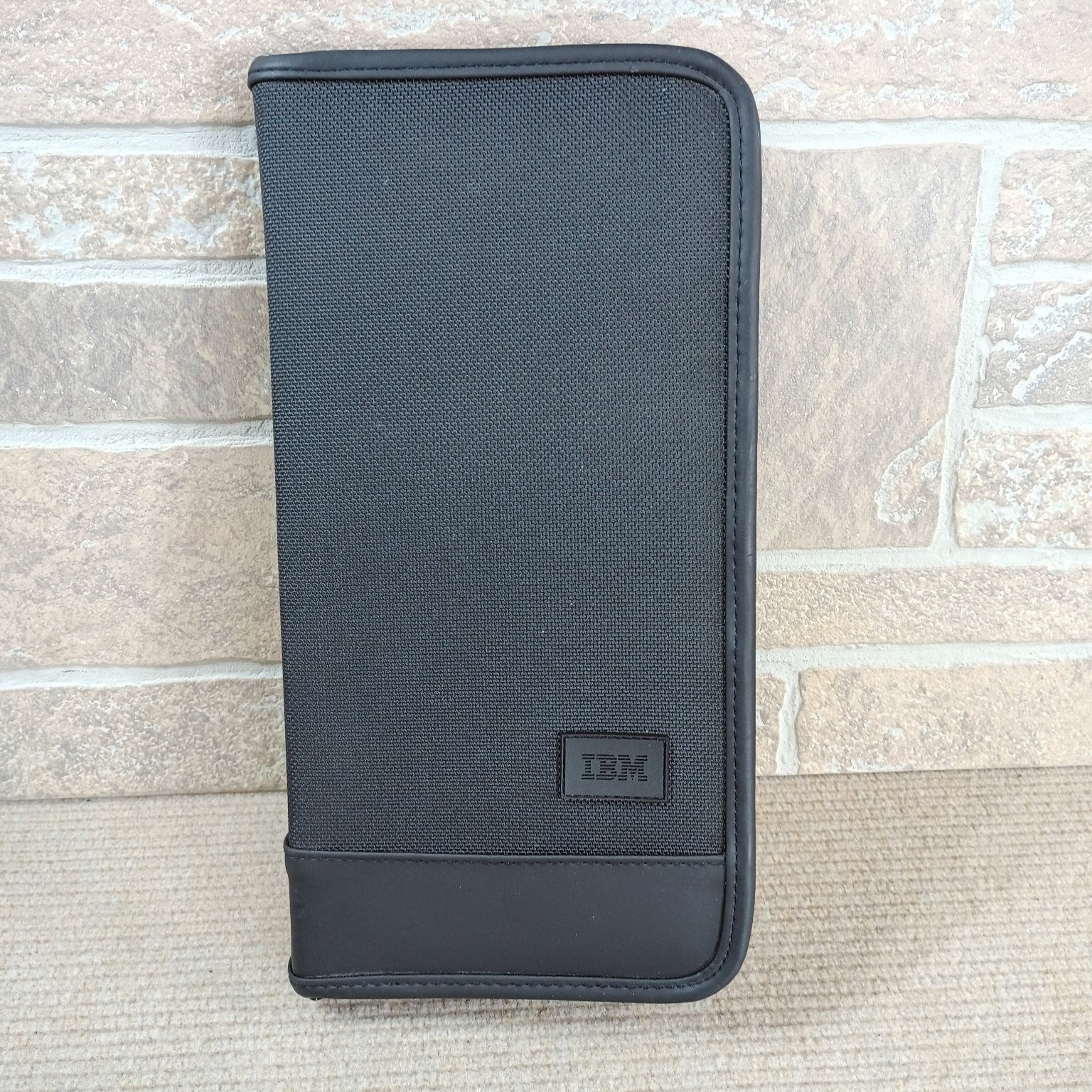 IBM Black Zippered Accessory Organizer Case Travel Pouch