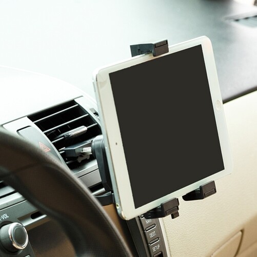 Car Mount Air Vent Tablet Holder Rotating Cradle Swivel Dock Black for Tablets