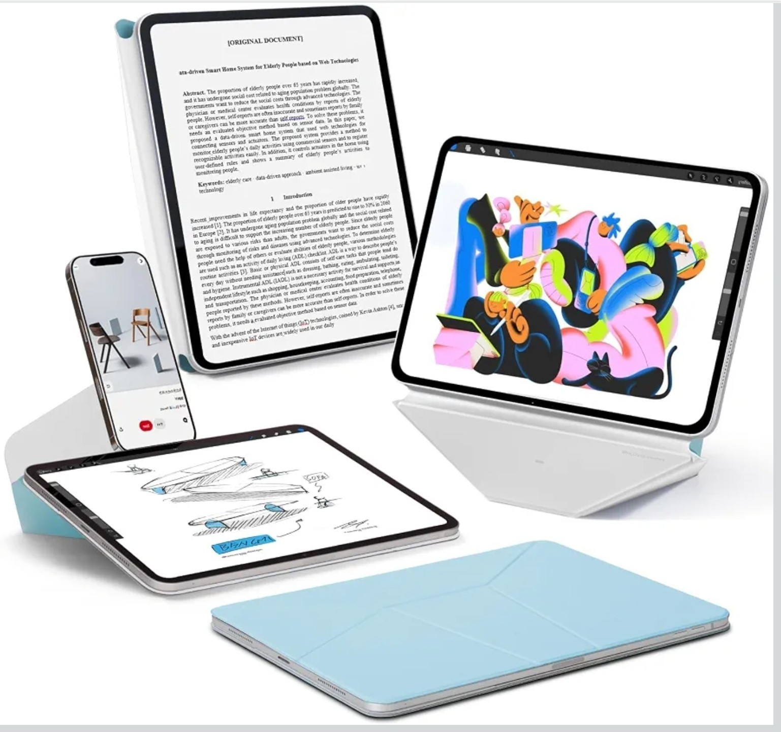 MOFT Dynamic Folio Case for iPad Pro 13 Inch M5 2025 & M4 2024, Ultra-Slim 