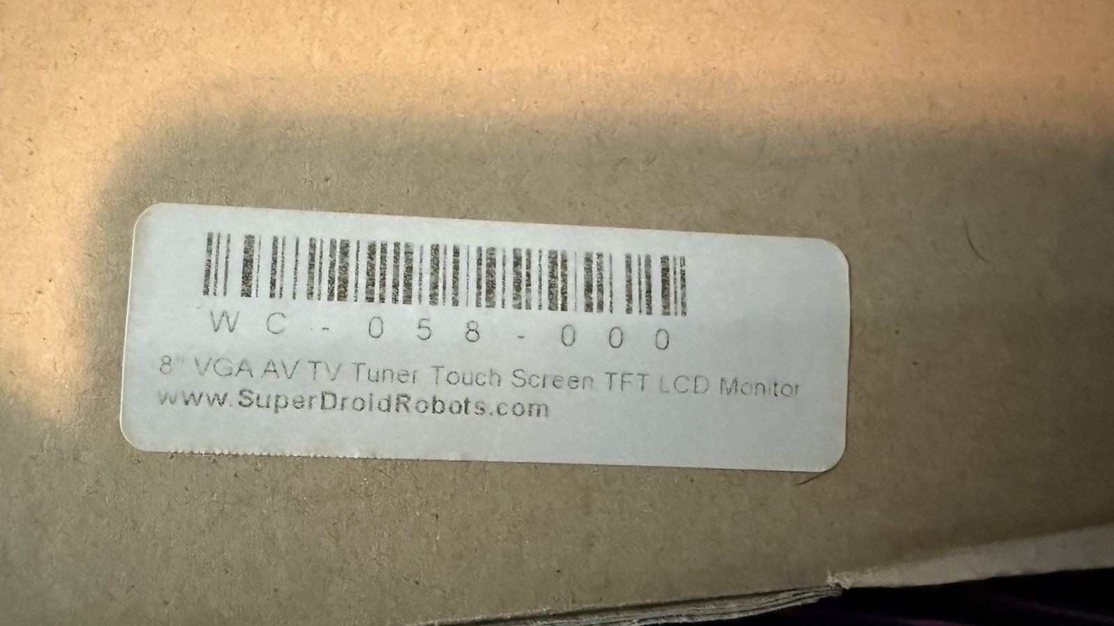 8" VGA AV TV Tuner Touch Screen TFT LCD Monitor WC-058-000 w/ Cables NIP