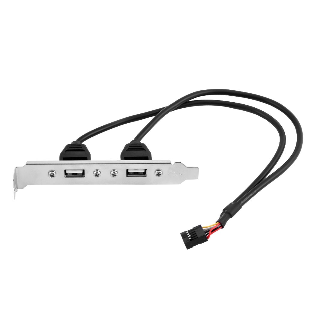 PCI Dual USB 2.0 Female to Motherboard 9p 9 pin Motherboard USB Cable Black