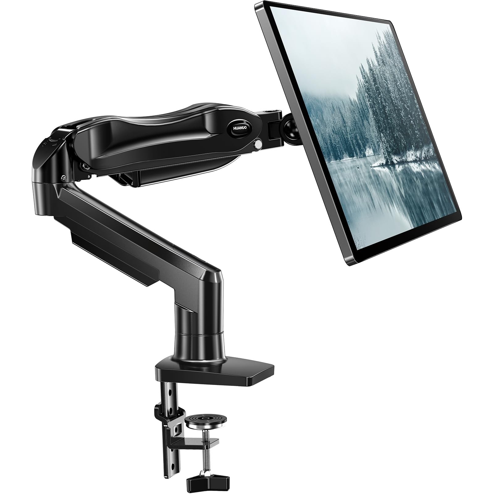 HUANUO FlowLift™ Single Monitor Mount, 13 to 32 Inch 13-32 Inch, Black