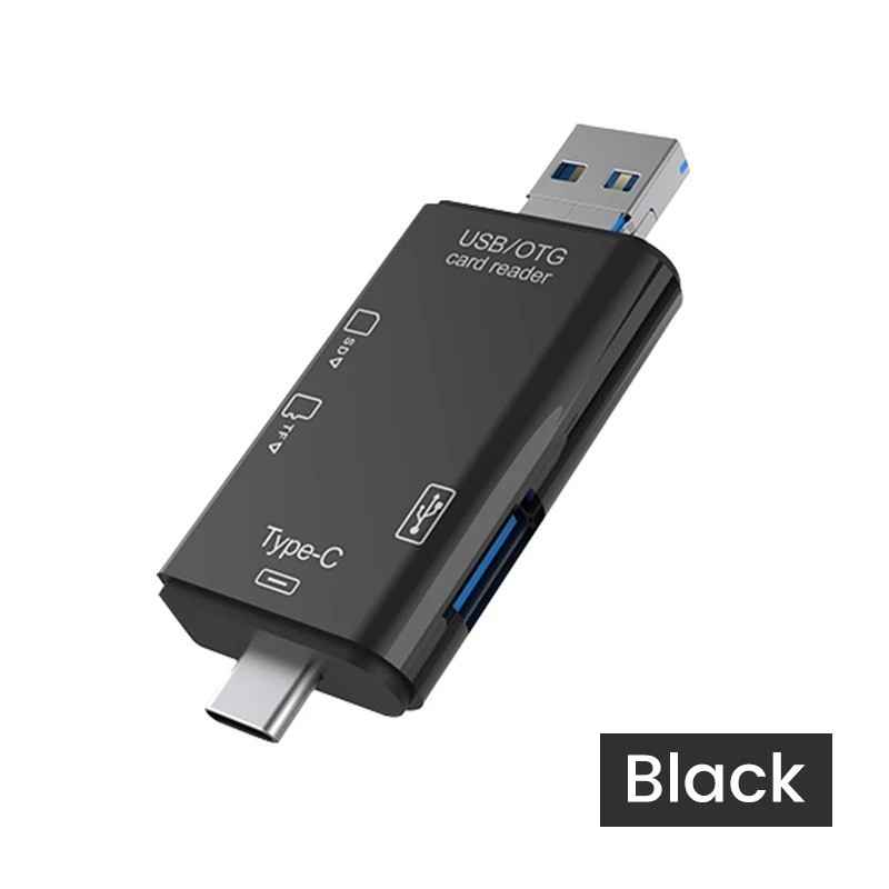 6 in 1 USB 3.0 Card Reader Type-C Micro USB OTG SD TF Adapter