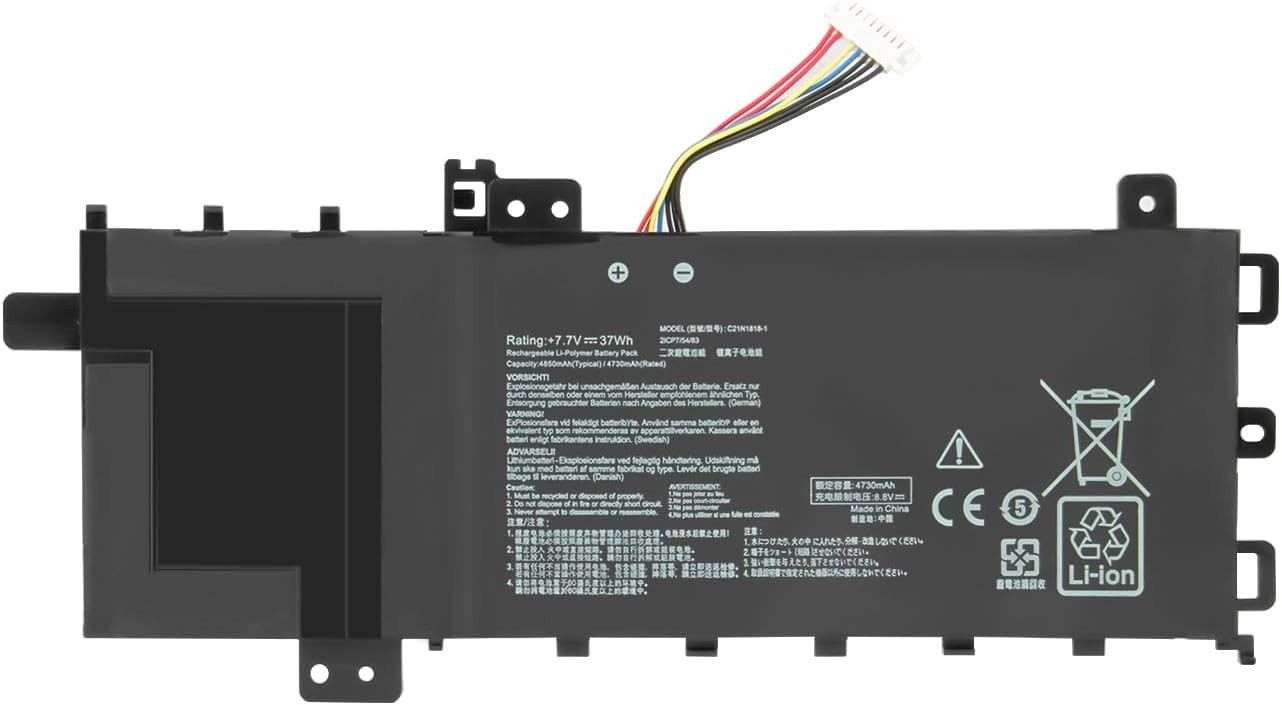 C21N1818-1 BATTERY FOR ASUS F512 R564 A512 K512 S51D 0B200-03280800 F512JA 37Wh