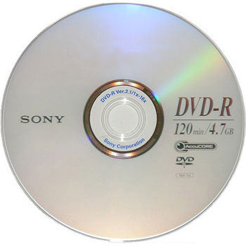 25 SONY Blank 16X DVD-R DVDR Silver Logo Branded 4.7GB 120min Disc in Sleeve