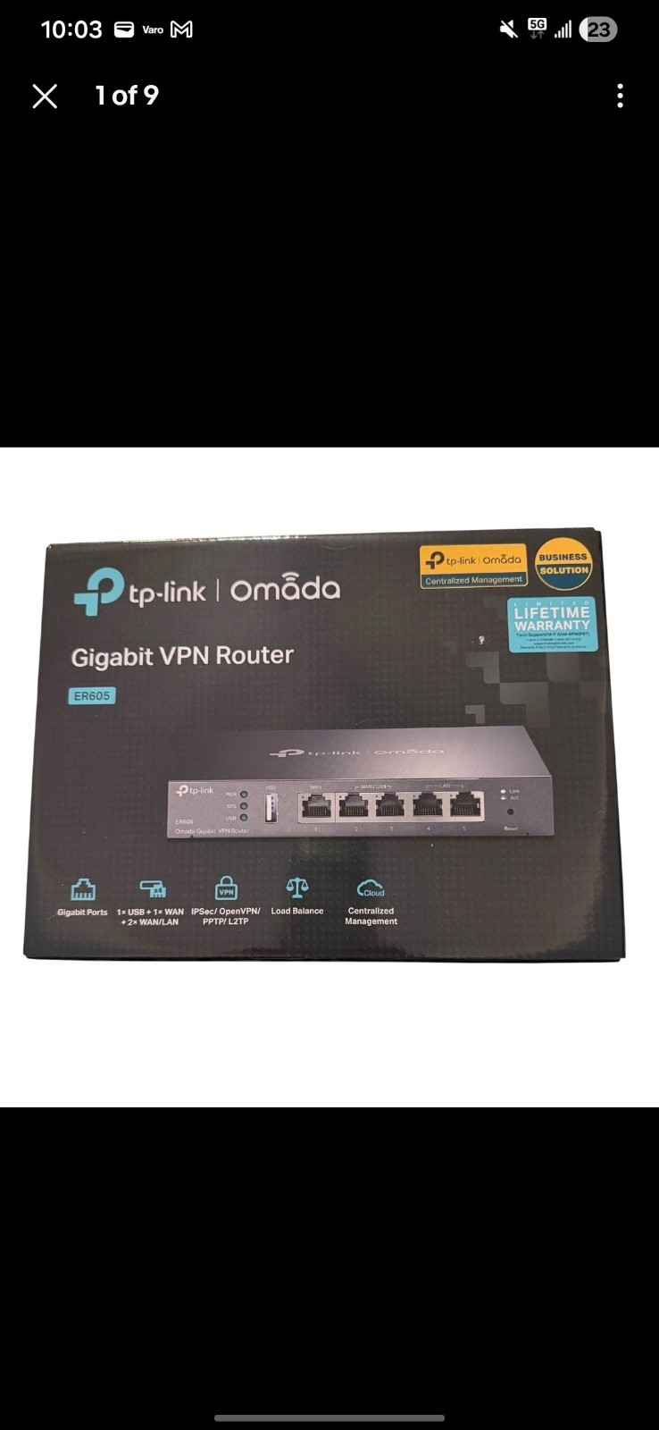 TP-Link Omada ER605 Gigabit VPN Router Multi WAN Business Gateway