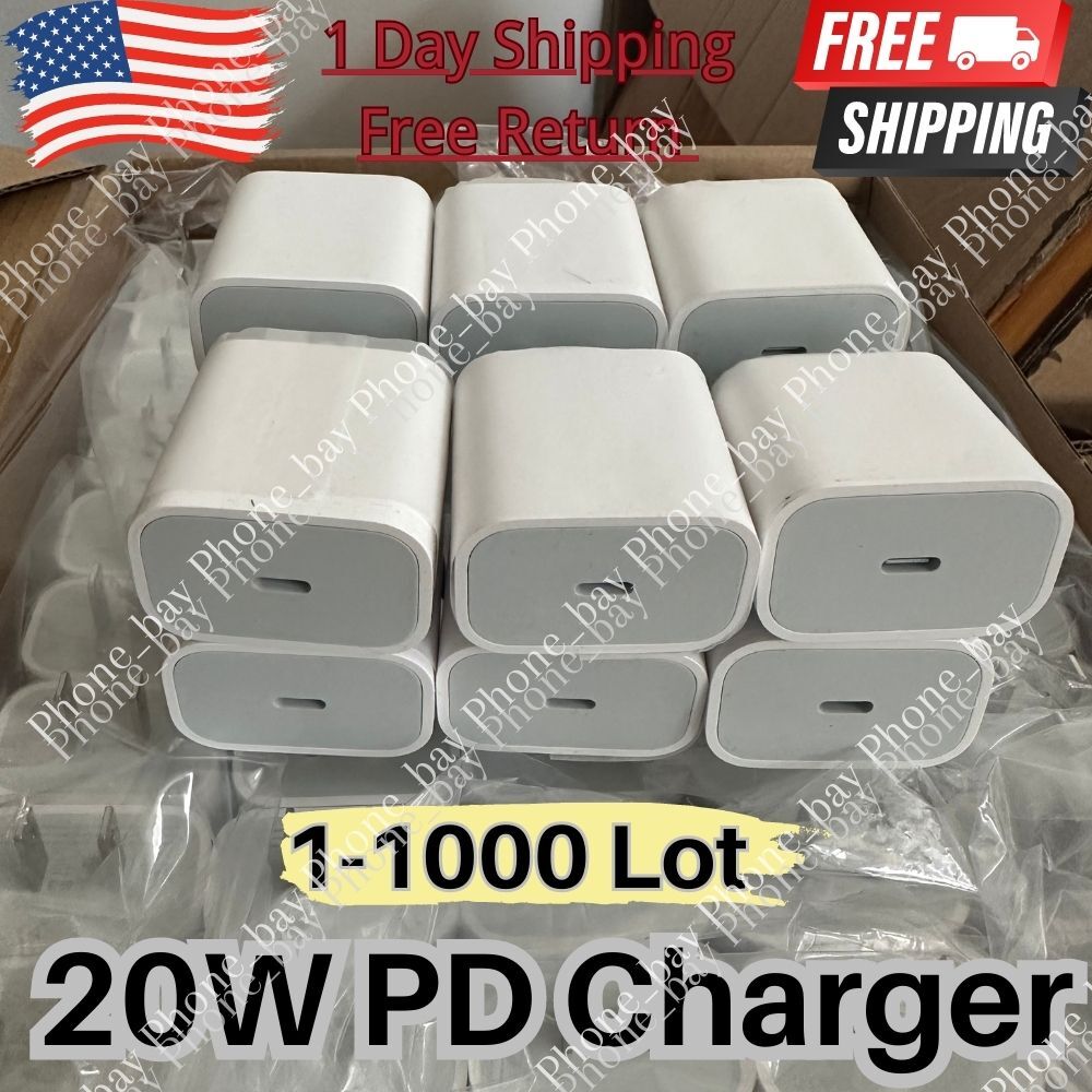 1-1000 Lot For iPhone iPad 20W PD USB C Type C Power Adapter Fast Charger Block