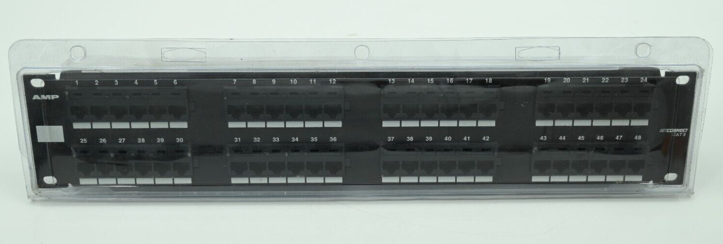 Amp Tyco 557872-1 00 REV N 48 PORT CAT5 RJ45 23 Inch Rack Mountable Patch Panel