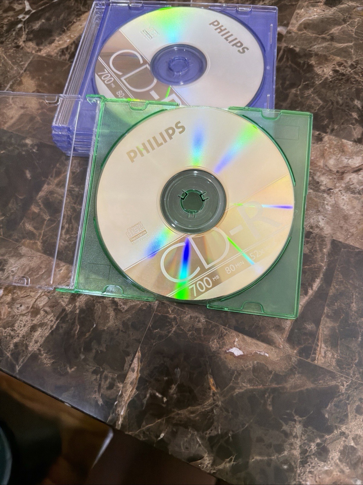 6 PHILIPS Blank 52X CD-R CDR Branded Logo 700MB 80min Media New - in jewel case