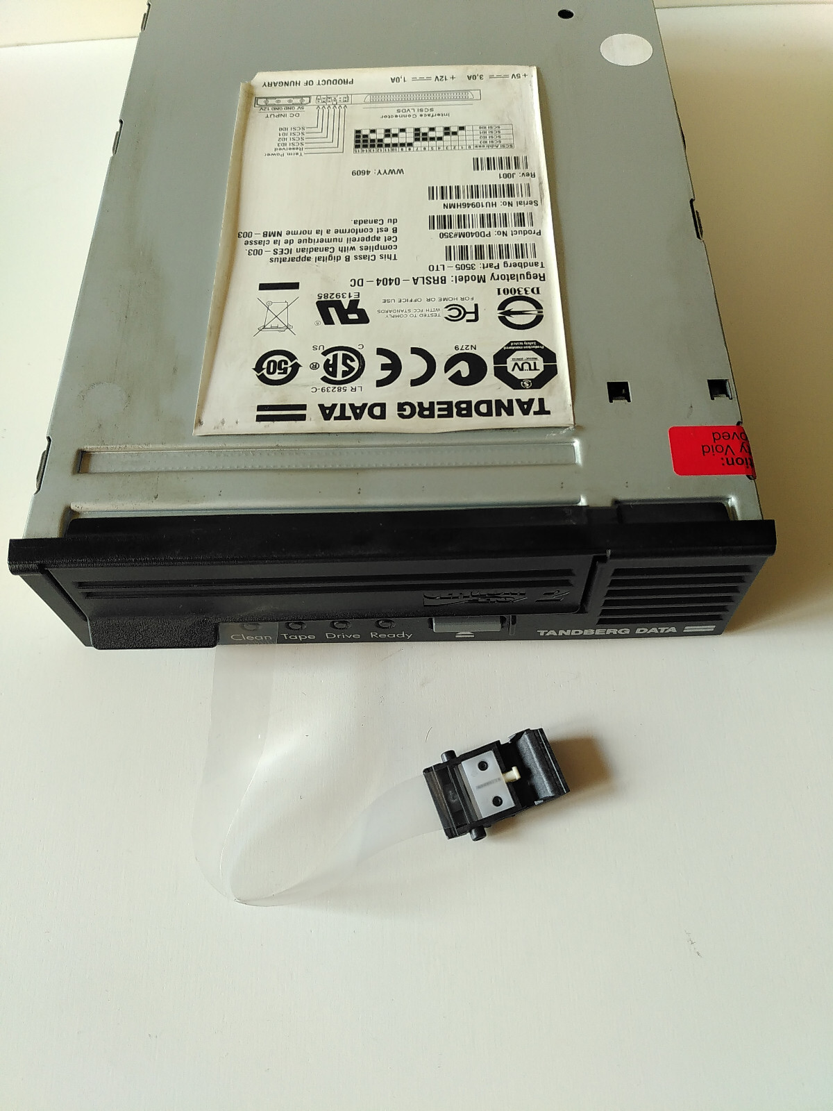 TANDBERG BRSLA-0404-DC LTD2 5.25" TAPE DRIVE SCSI 68 PIN POLE UNTESTED