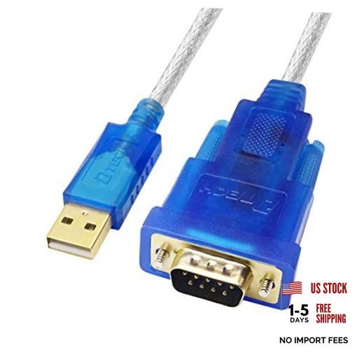FTDI USB to Serial Adapter Cable RS232 DB9 Male Port FT232RL Chipset 1.5ft