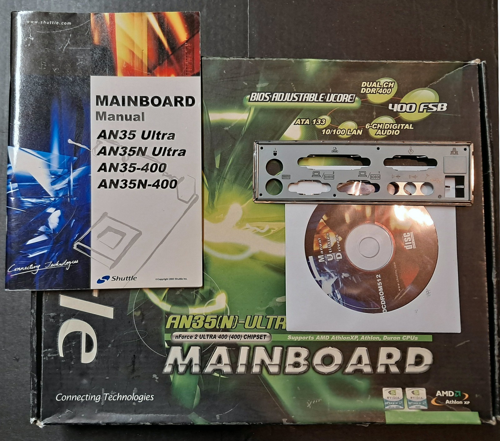 Best Socket A / 462 Mainboard-   Shuttle AN35N Ultra Motherboard w/ CPU & Memory