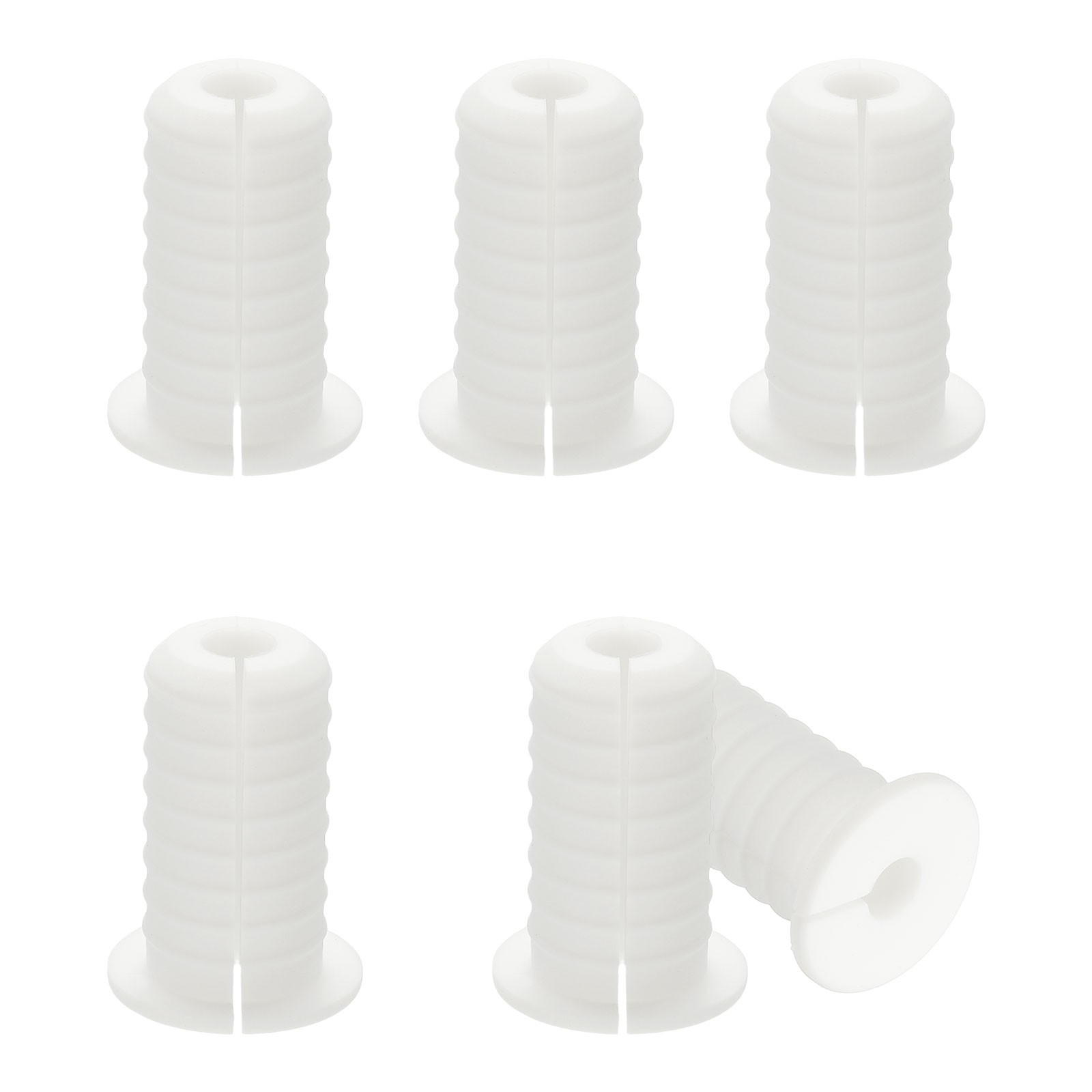 6 Pcs 3/4" Wall Grommet Cable Routing Kit for 0.28" (7mm) Hole White