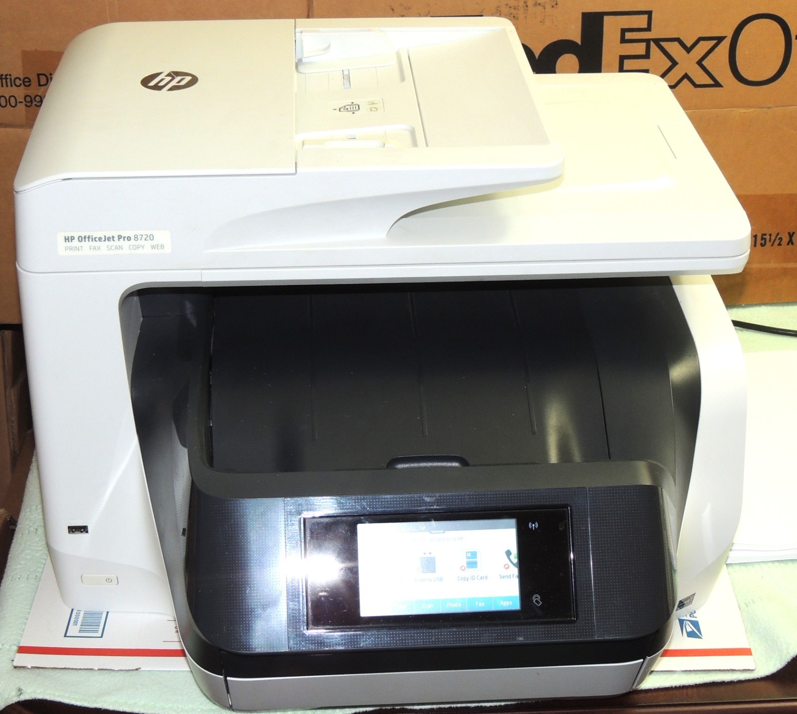 HP OfficeJet Pro 8720 All-In-One Scan Copy Printer Fully Tested Inks 3.9k Pg Ct