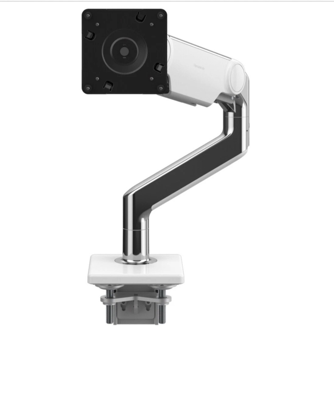 Humanscale M8 Pro White/ Polished Clamp Mount - New - Open Box