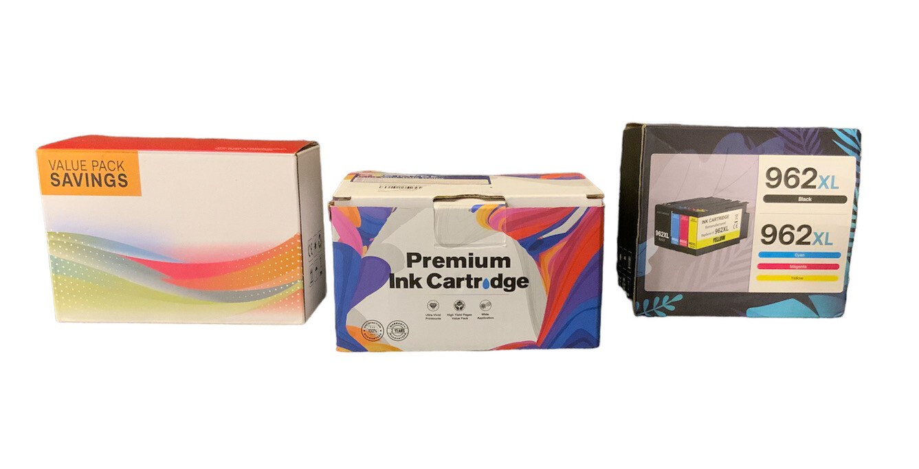 Premium Ink Cartridge Printer Ink Lot 3 Packs AS IS MAINLY NEW 