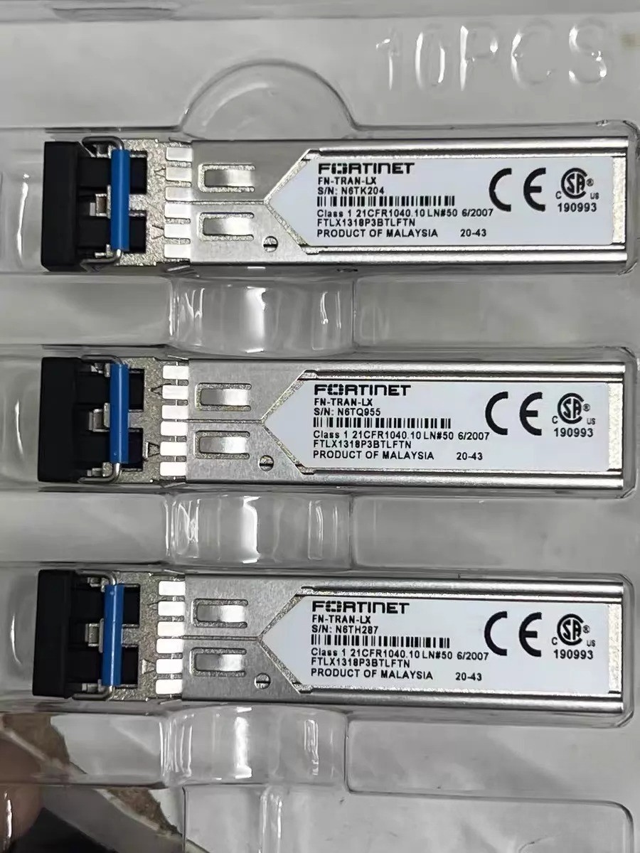 1PC Fortinet FN-TRAN-LX 1000BASE-LX 1GE SFP LX 1310nm LC 10km SMF Original