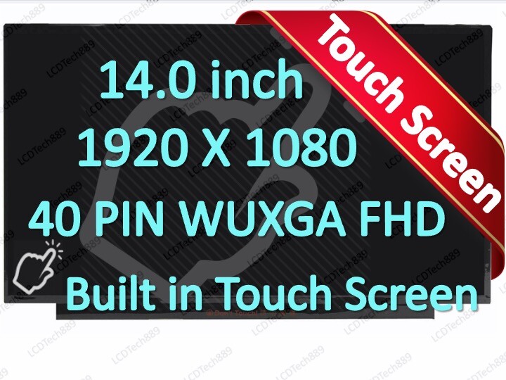 IVO 14" FHD Touch LED LCD Screen for R140NWF5 RG 1.2 5D11A22491 SD11A22489