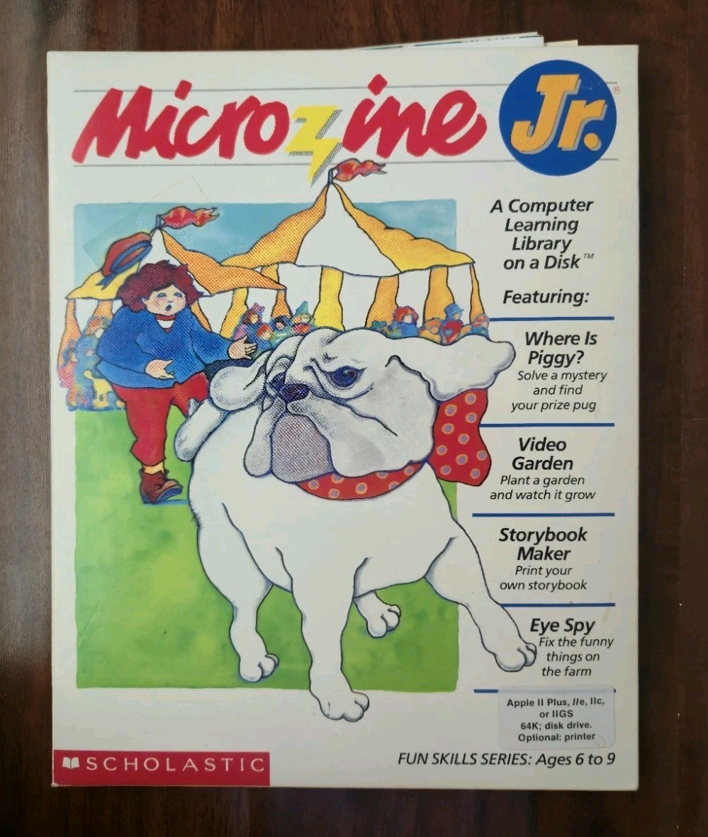 Scholastic Microzine Jr Apple II Software Floppy Disks UNTESTED