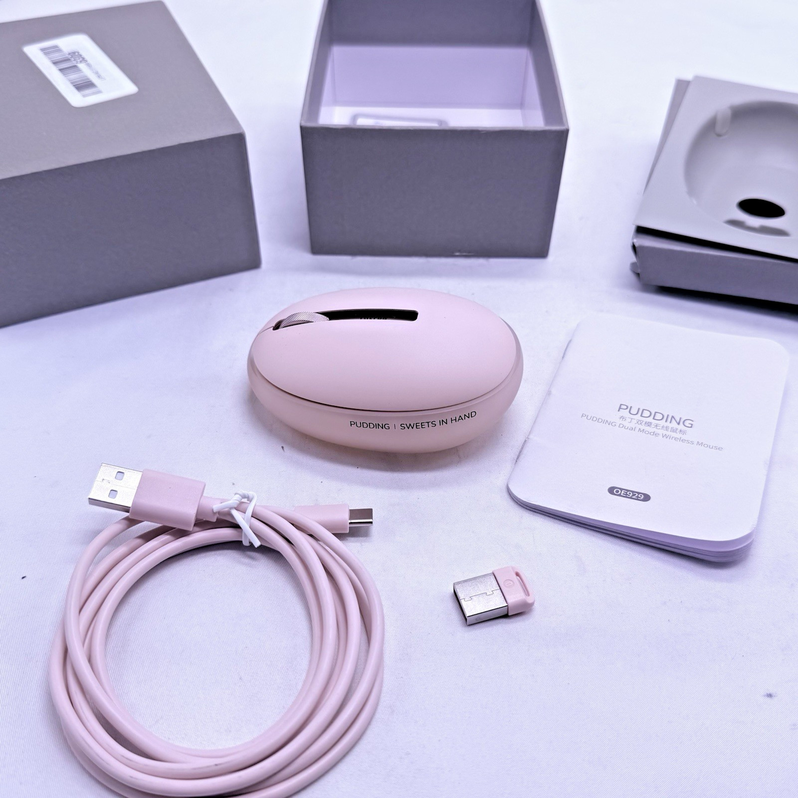 LOFREE Pudding Dual Mode Wireless Mouse with 5 Adjustable DPI Levels, Recharge