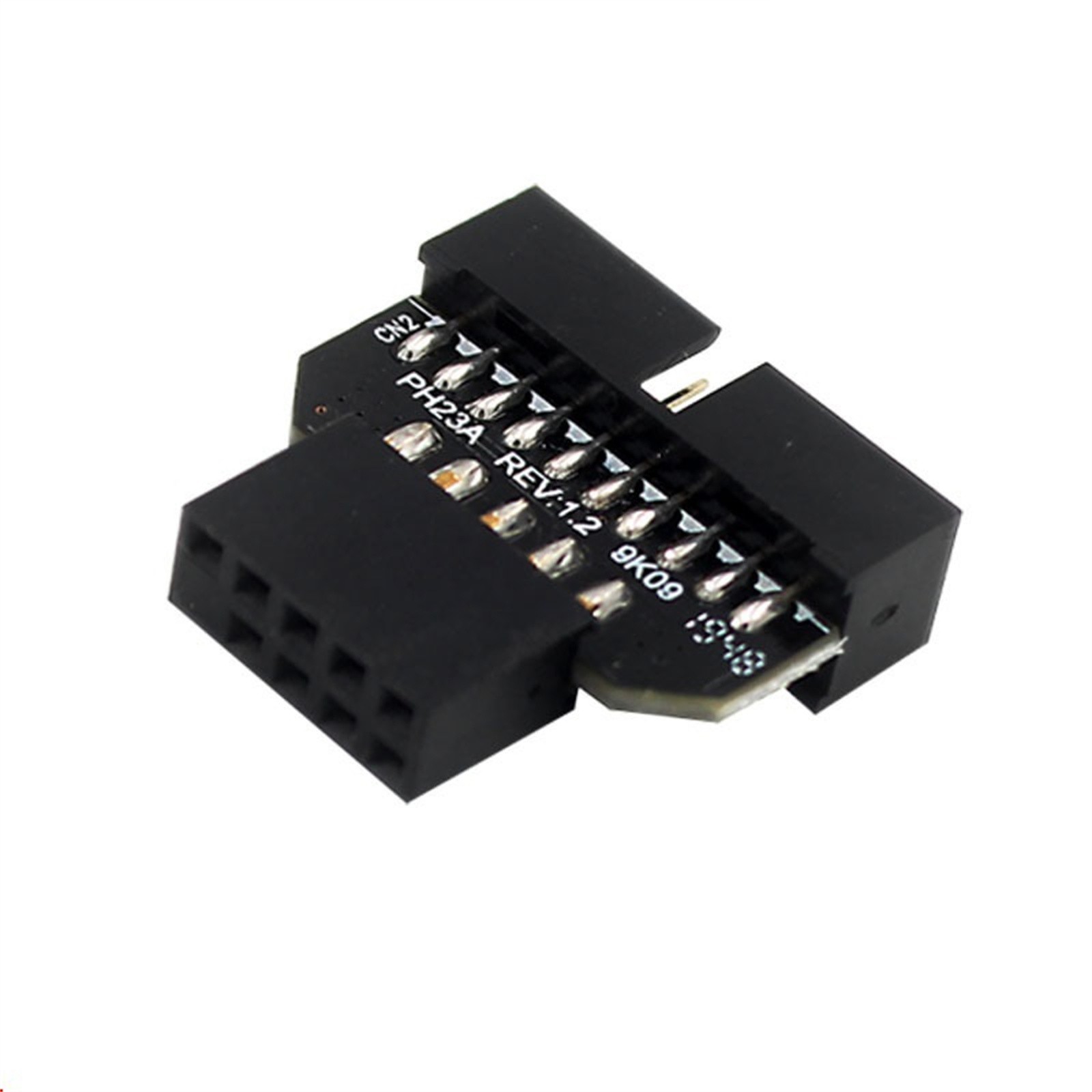 1Pc Panel Plug USB2.0 9-Pin Female to USB3.0 19-Pin Male Adapter For Mainboard e