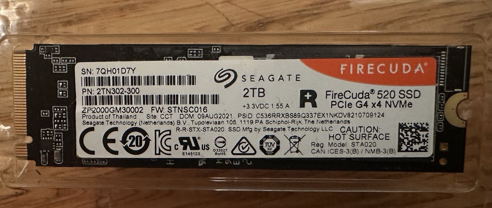 Seagate FireCuda 520 2TB PCIe NVMe M.2 Internal Gaming SSD (ZP2000GM30002)
