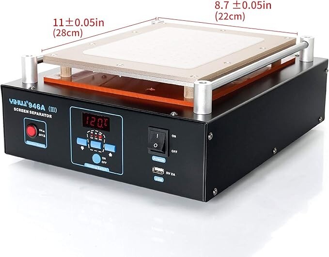 946A-III Digital LCD Screen Separator 5V 2A USB Power Supply with Built-in Lo...