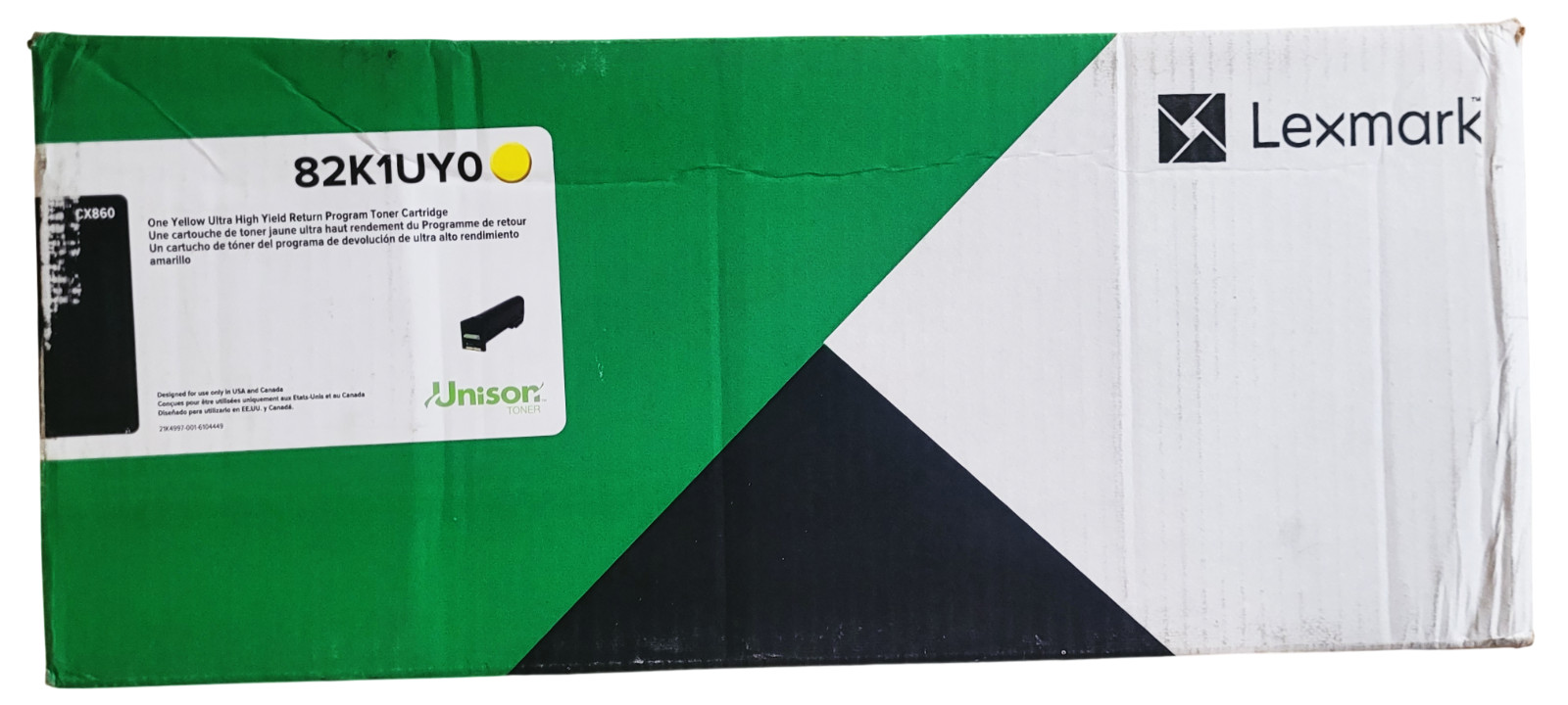 Lexmark 82K1UY0 Yellow Ultra High Yield Toner Cartridge New Sealed-Open Box