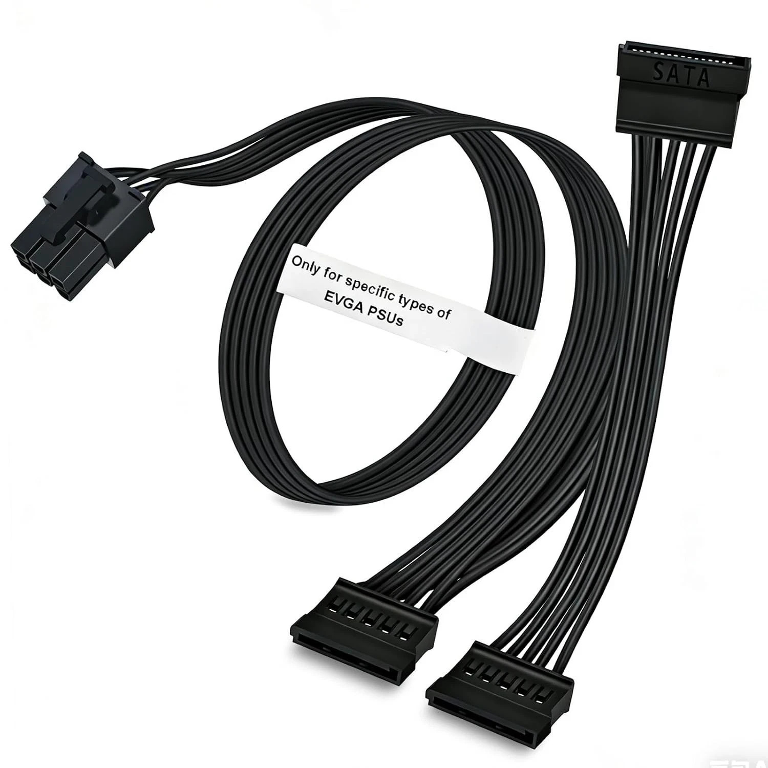 SATA Power Cable 6 Pin to 3X SATA for EVGA Supernova PSUs G1/G2/G3 GA/GM/B2/...