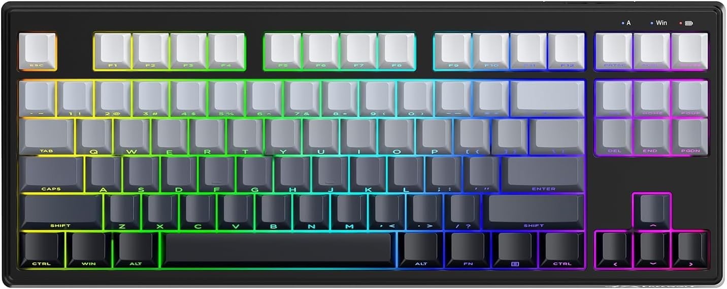 M87V2 Wireless Gaming Keyboard 80% TKL 87 Key RGB Low Profile Moonlit Night
