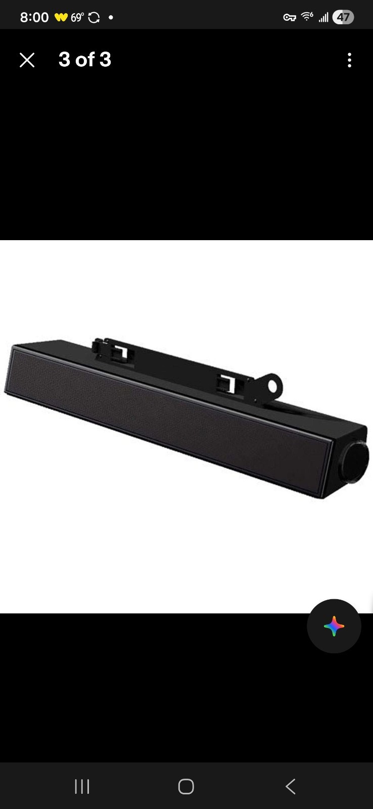 Genuine Dell AX510 UltraSharp Stereo Soundbar C730C 0C730C Sound Bar Speaker