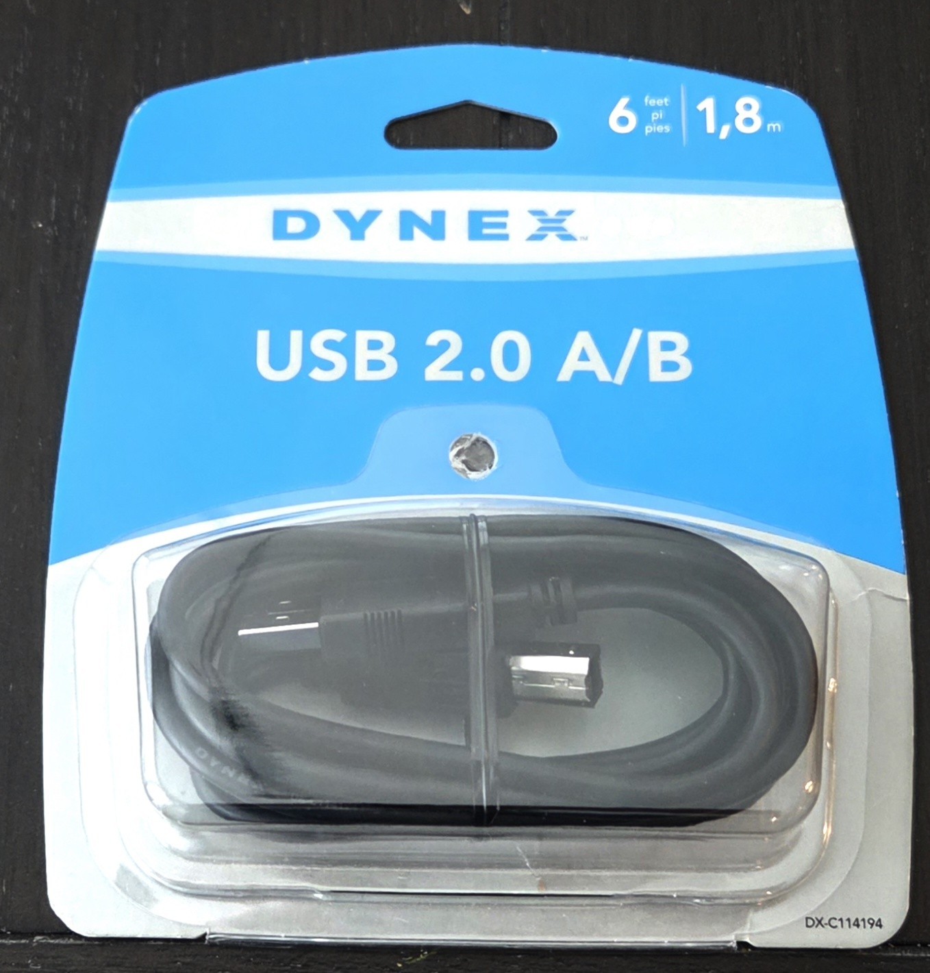 Dynex 6ft USB 2.0 A/B Printer Scanner Cable DX-C114194 New