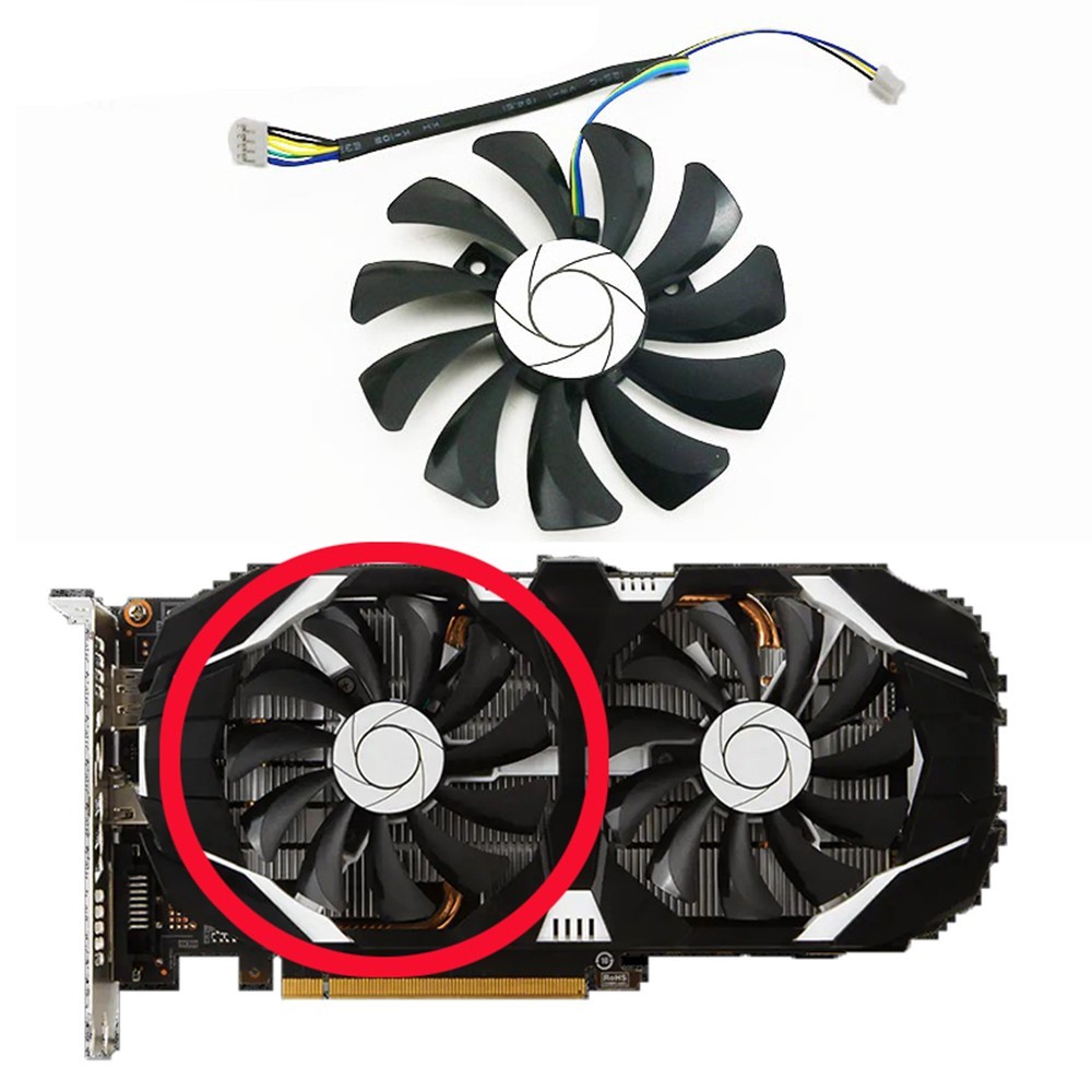 85MM 4Pin Graphics Card Fan for MSI GTX 1060 6G GTX 960 P106-100 Replacement