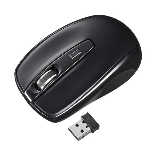 Sanwa Supply Ultra-Small Receiver Wireless Optical Mouse Black MA-NANOH8BKNEW