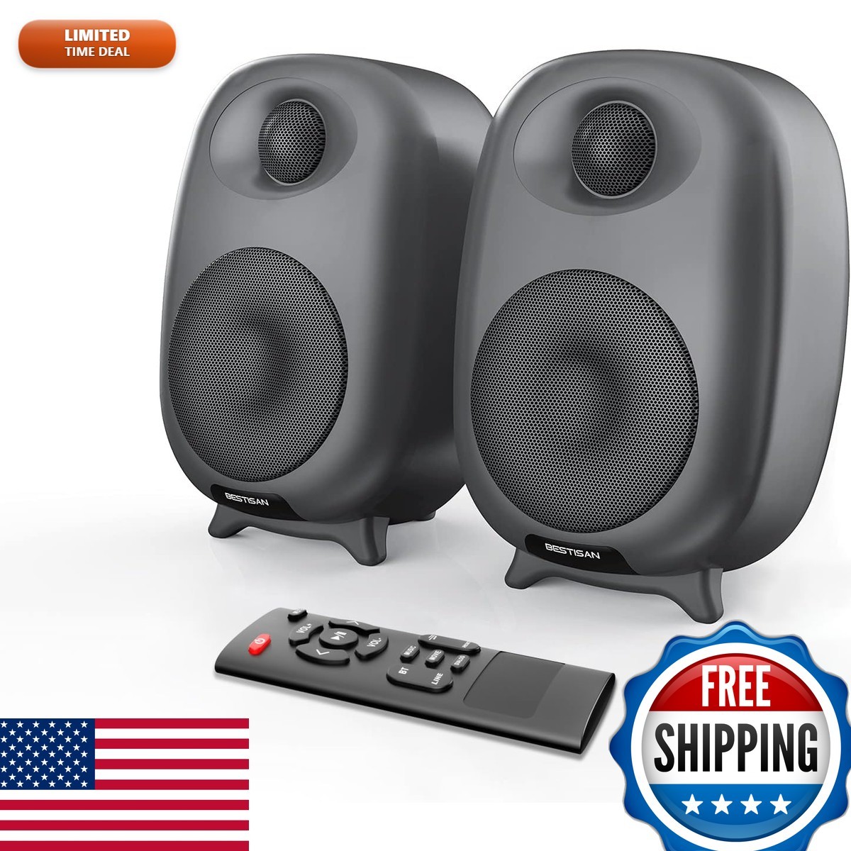 BESTISAN 60 Watt Powered Computer Speaker For Desktop PC SR06