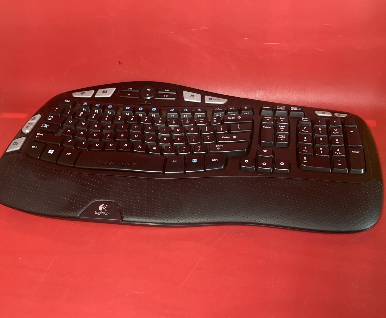 Logitech K350 Wireless Comfort Wave Ergonomic Keyboard Tested Works No Dongle