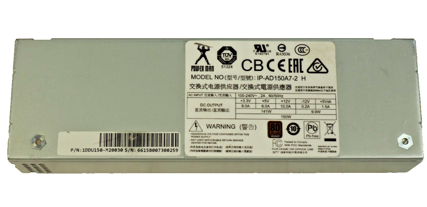 Power Man IP-AD150A7-2 H 80 Plus Bronze 150W Power Supply