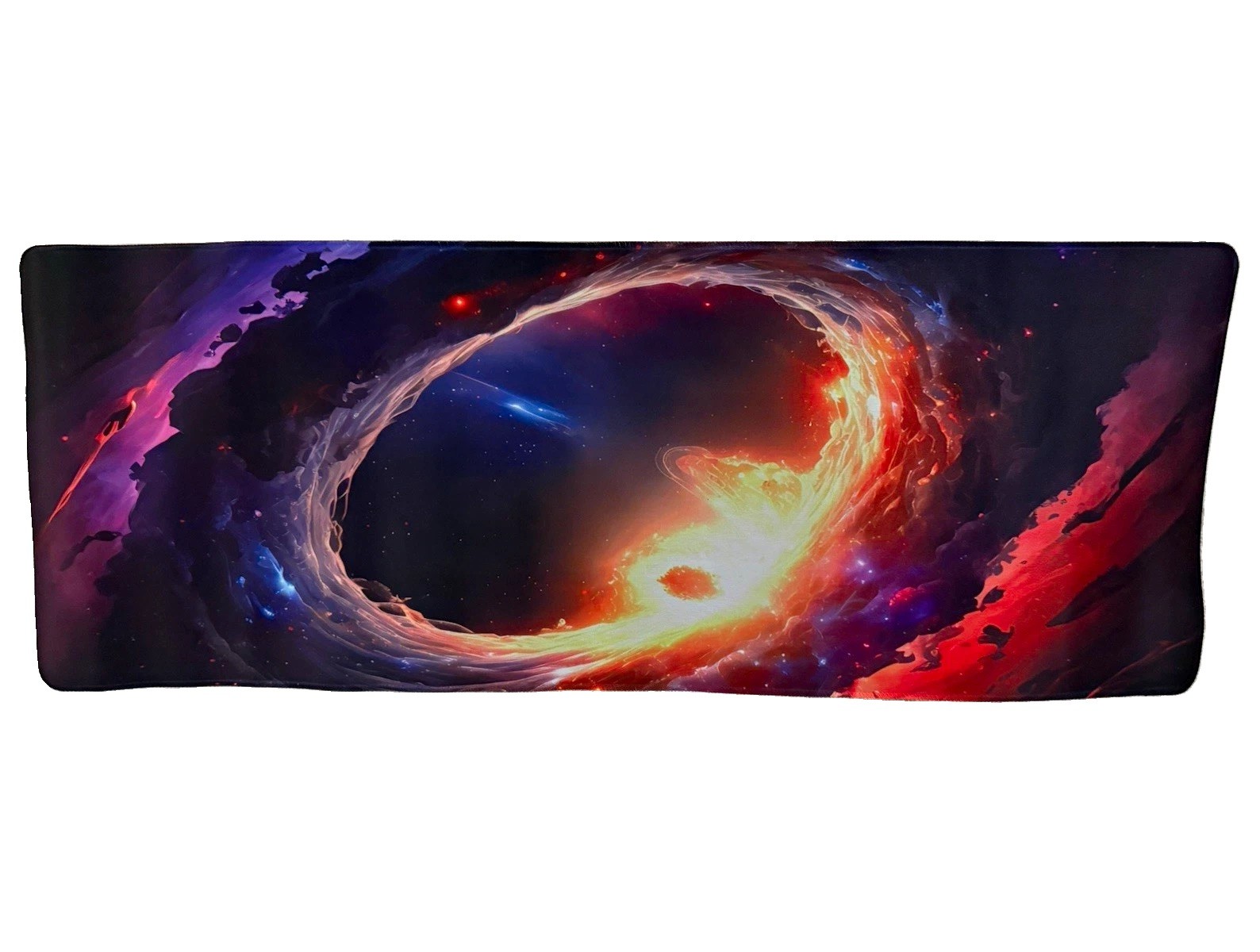 Extended Large Gaming Mouse Pad, Galaxy Space Pattern, Black Backing 31.5X 11.8