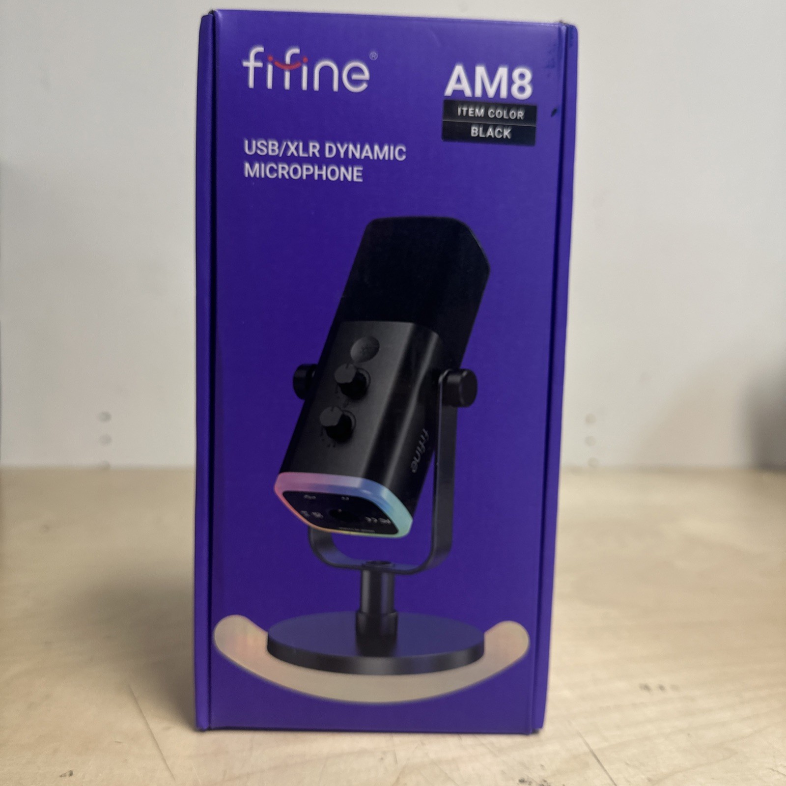 FIFINE Ampligame AM8 Dynamic USB/XLR Microphone Black Windows Mac PS4 PS5