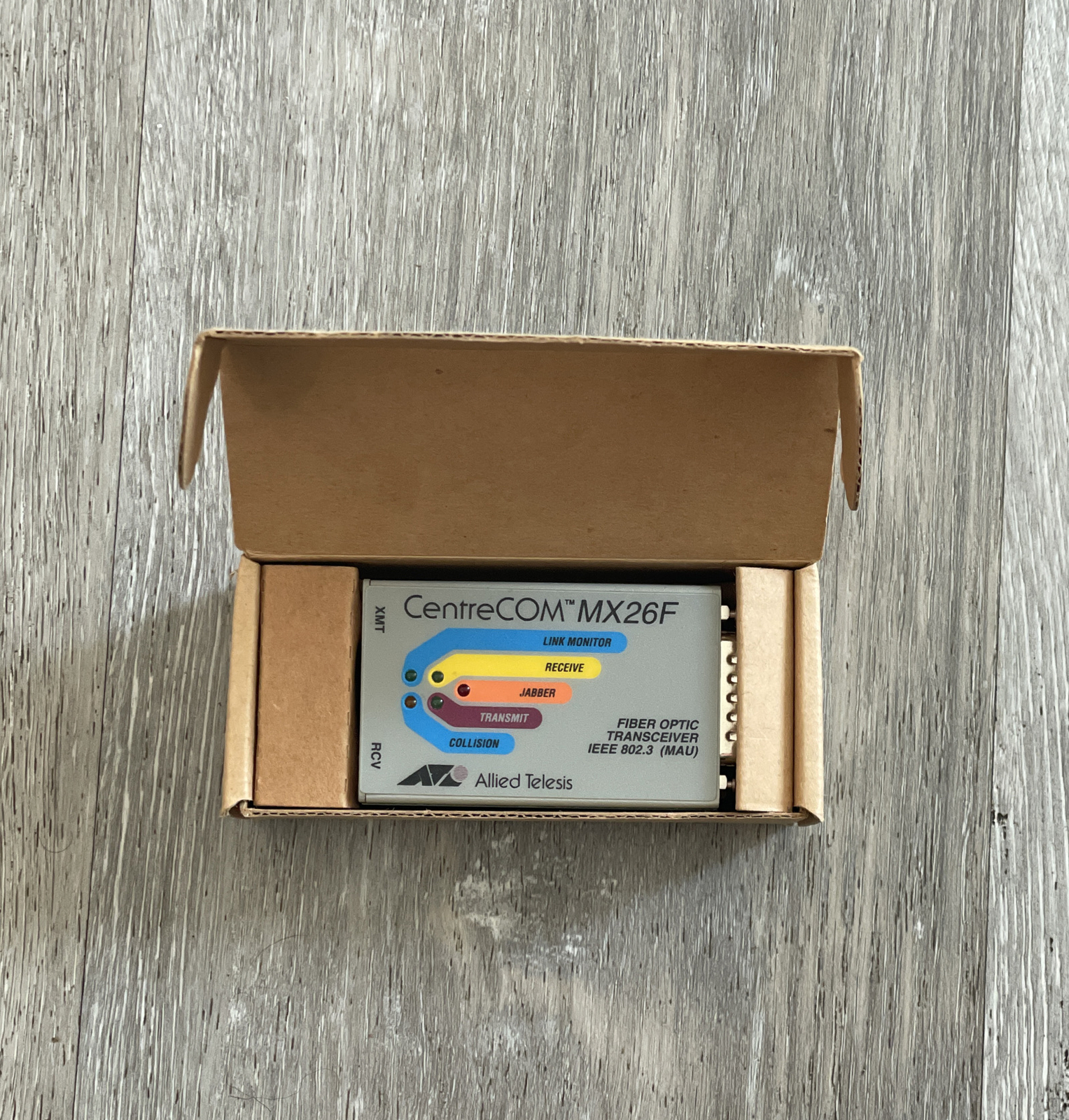 CenterCOM AT-MX26F  Fibre Optic Transceiver IEEE 802.3 (MAU) Allied Telesyn  R-1