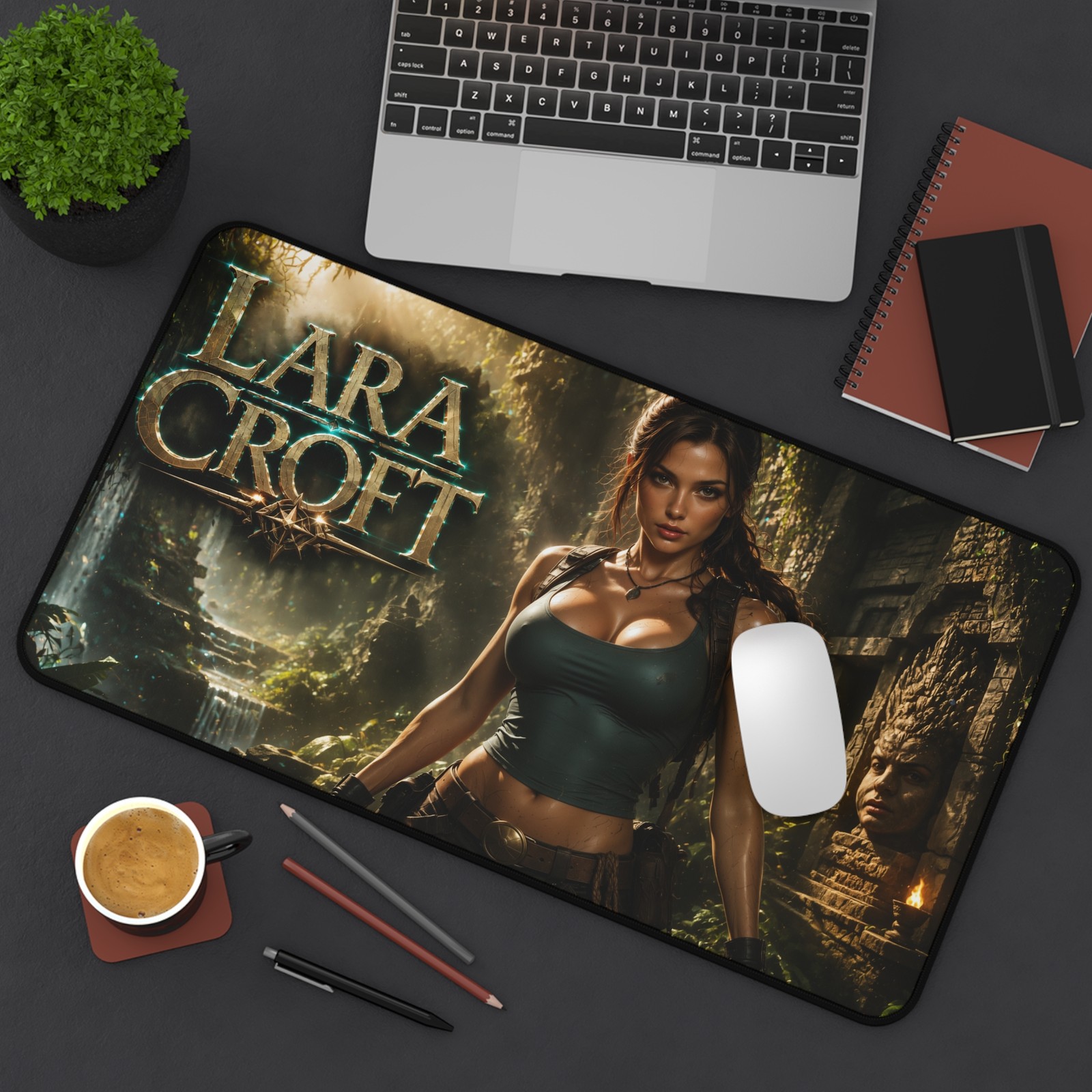 Lara Croft Desk Mat, XXL Gaming Mouse Pad, Keyboard Mat, PC Decor