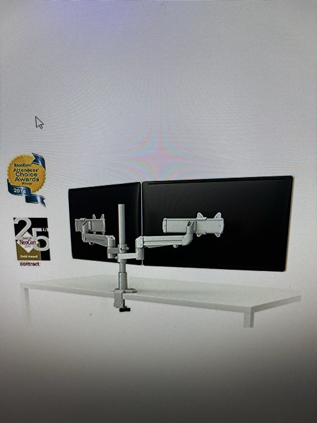 Dual Monitor Arm Evolve2-MS-V4-BLK New in Box Black