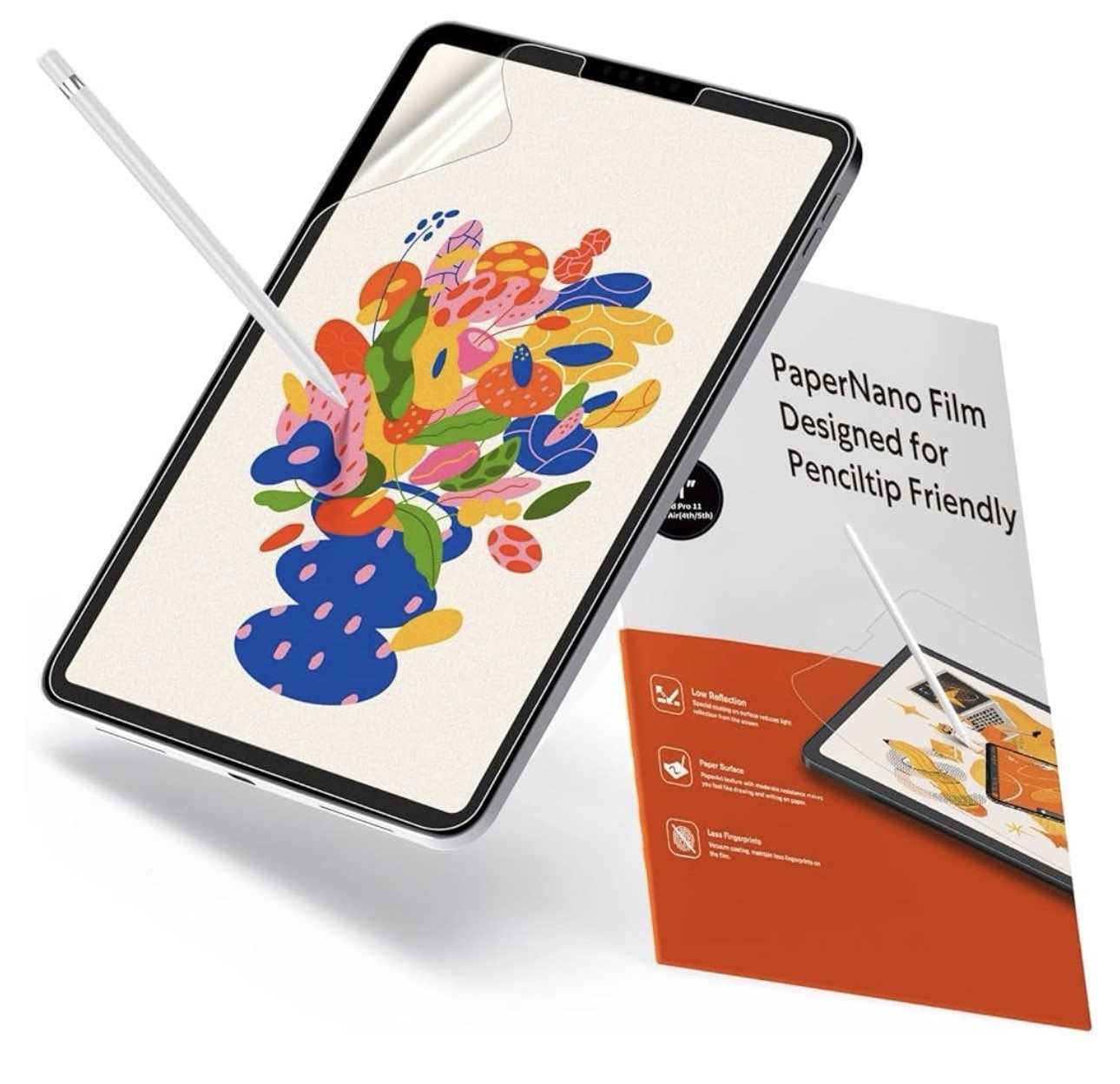 PaperNano Film x iPad Pro 11” Screen Protector Designed For PencilTip Friendly