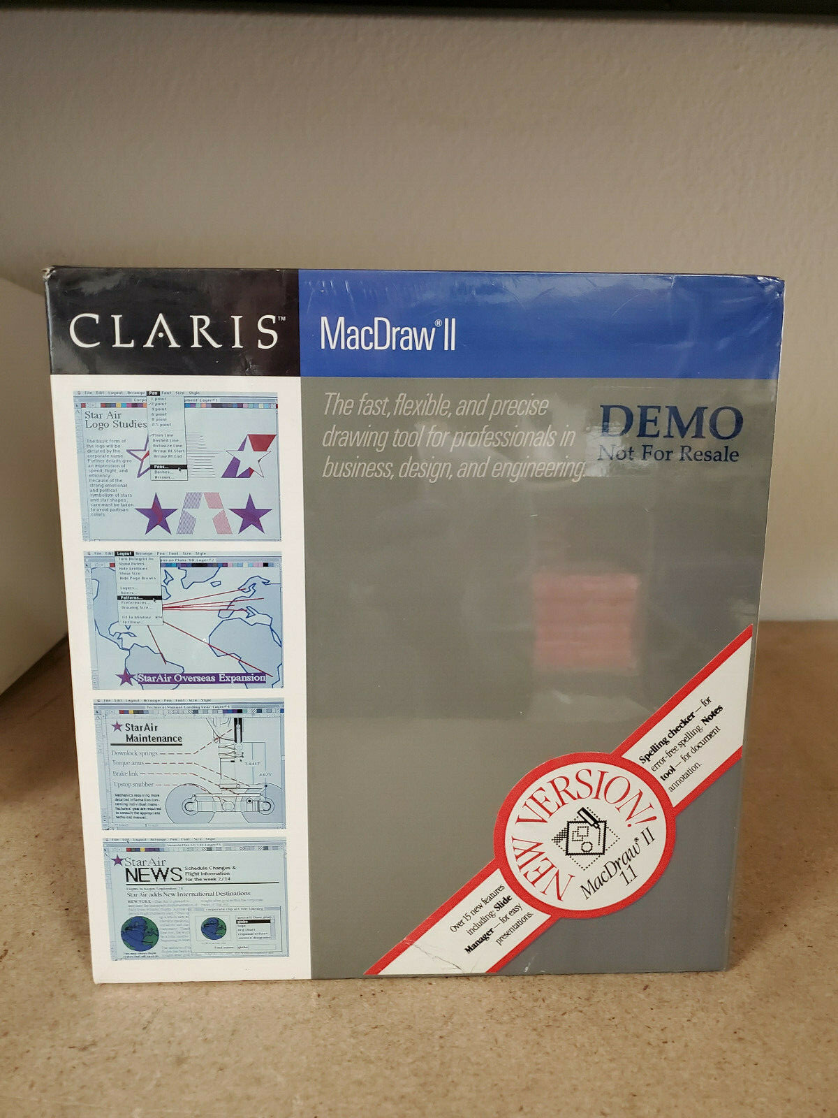 Claris Macdraw II DEMO NFR Version 1.1 New sealed in box Apple Macintosh
