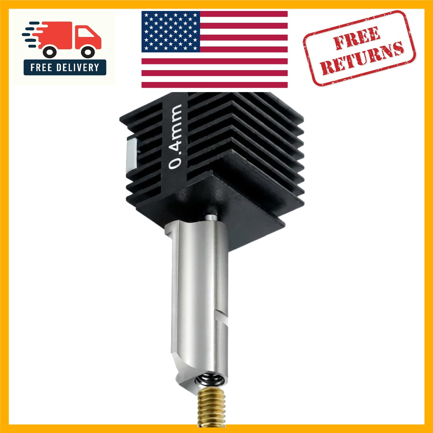0.4mm Hardened Steel Hotend for Bamboo Lab A1 Mini - Quick Installation