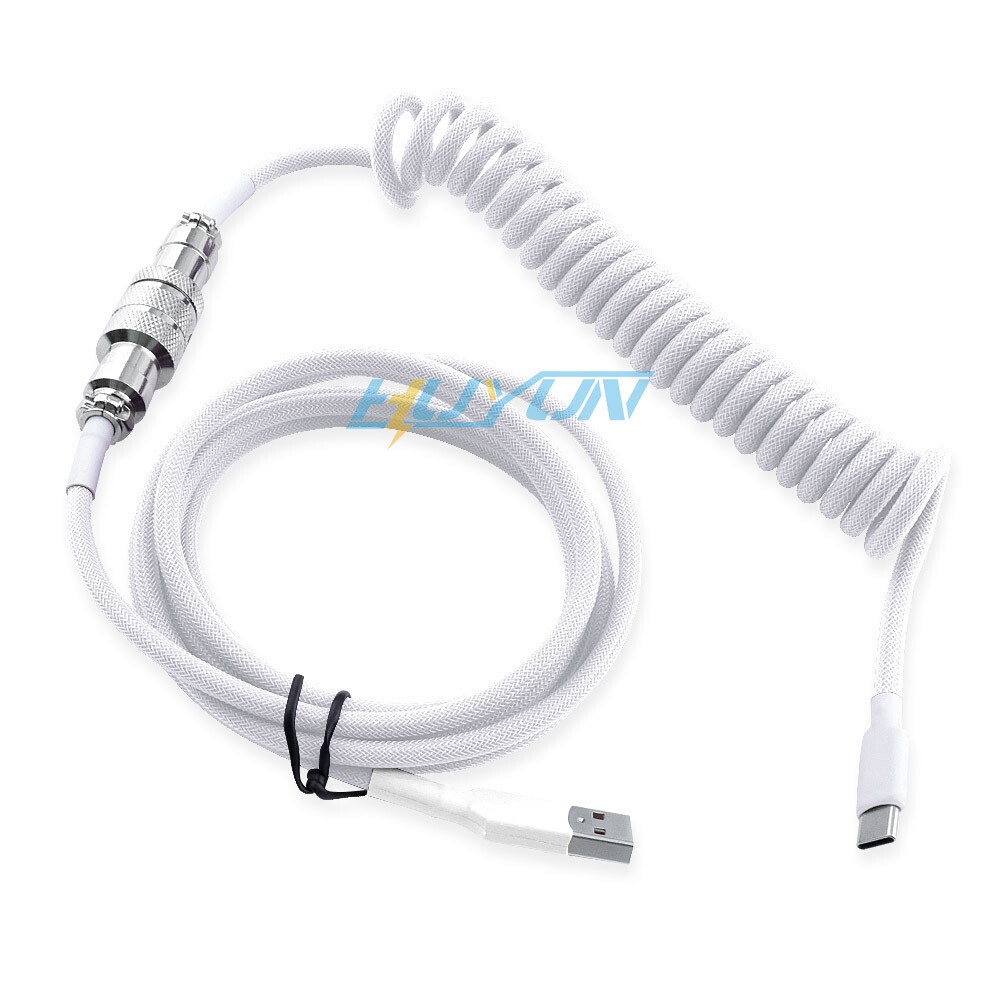 Customized Type C USB C Coied Aviator Cable for Razer Logitech Kingston Keyboard