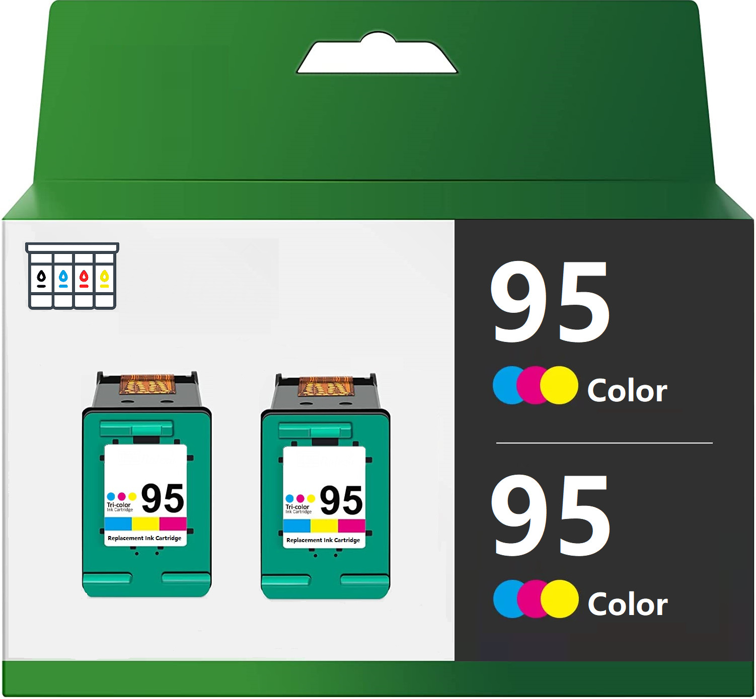 2 pk 95 C8766WN Color Ink For HP PSC 1600 1610 2350 2355 Officejet 100 150