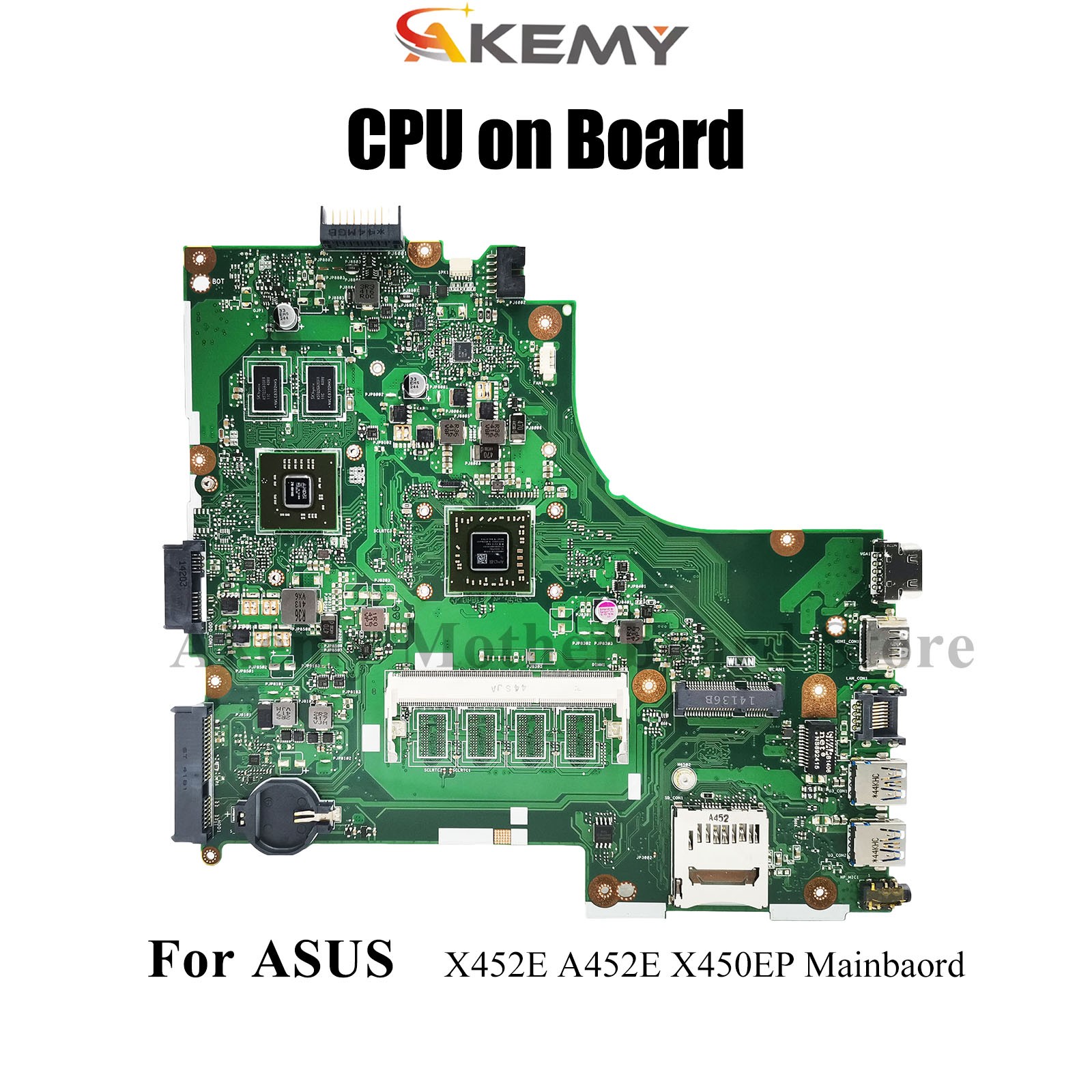 X450EP Laptop Motherboard For ASUS VivoBook A452E X452E Mainboard With CPU