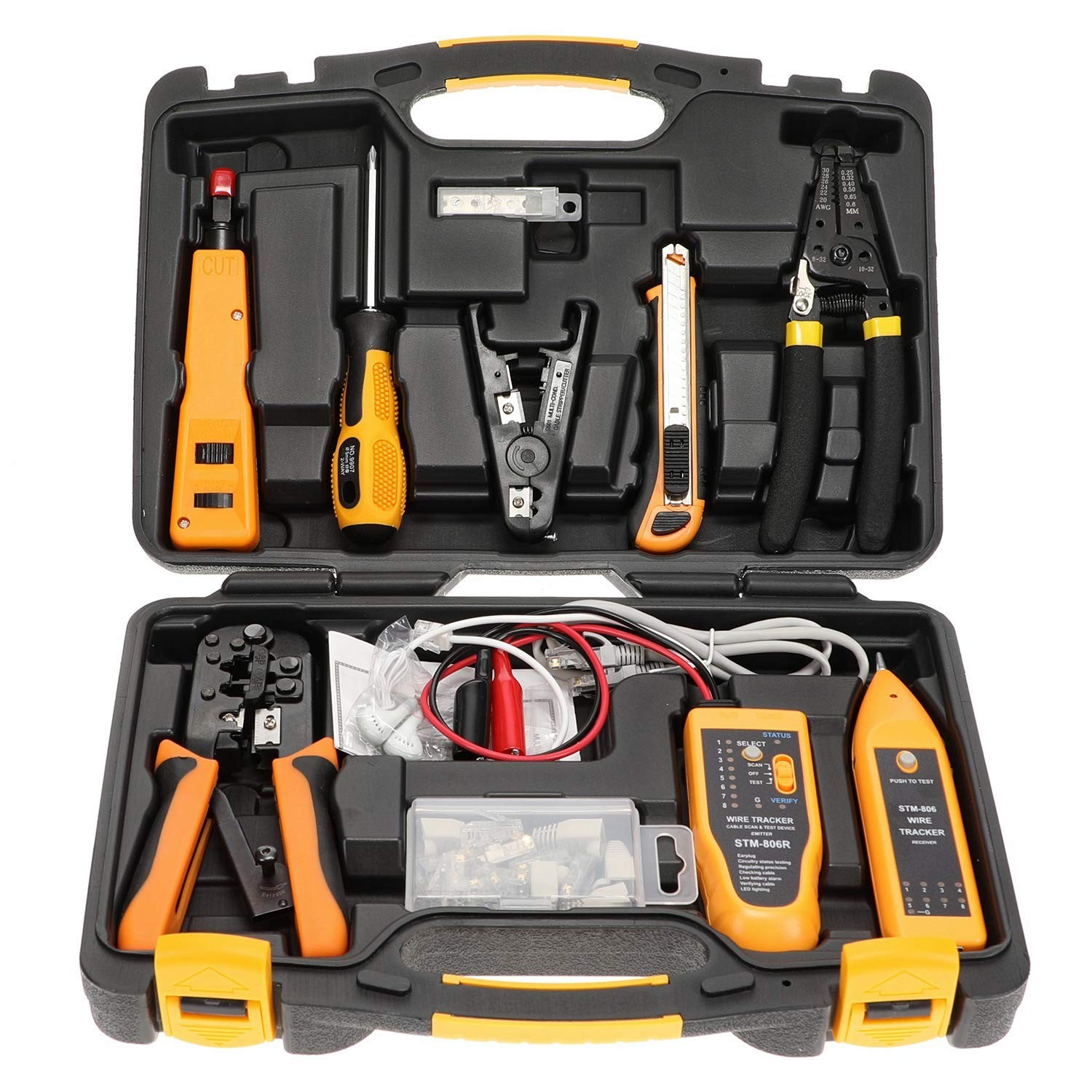 InstallerParts Professional Network Tool Kit 15 In 1 - RJ45 Crimper Tool Cat ...