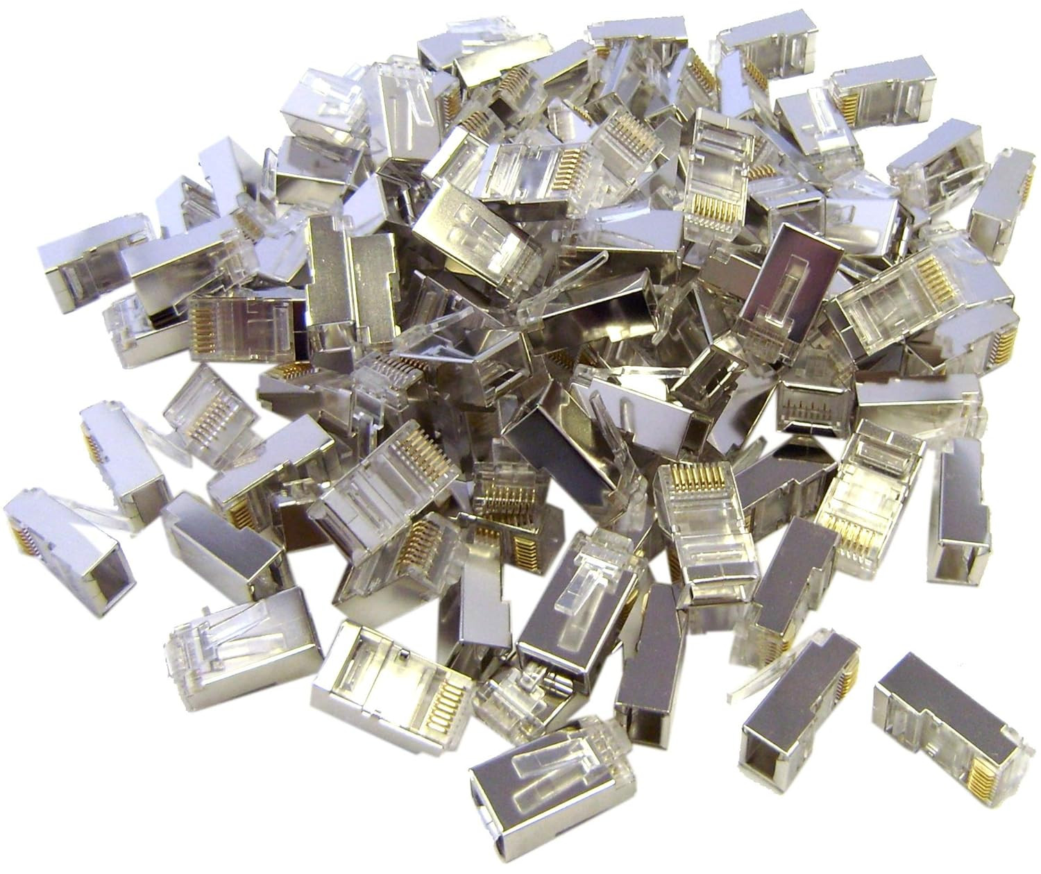 ® 1000 Pcs Shielded RJ45 CAT6 8P8C Modular Network Cable LAN Connector/Plug/End